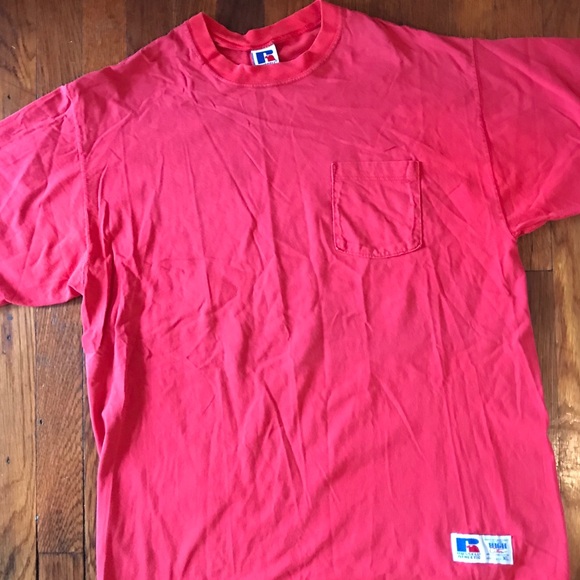 russell pocket tee shirts